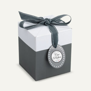 Boîte cadeau grise - Cire et Parfum