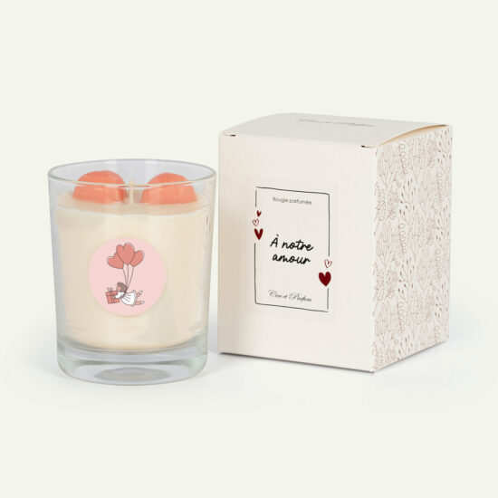 Bougie amour pour couple, saint-valentin, mariage - Cire et Parfum